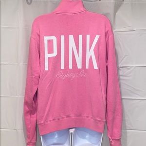 VICTORIA SECRET PINK HALF ZIP SWEATSHIRT